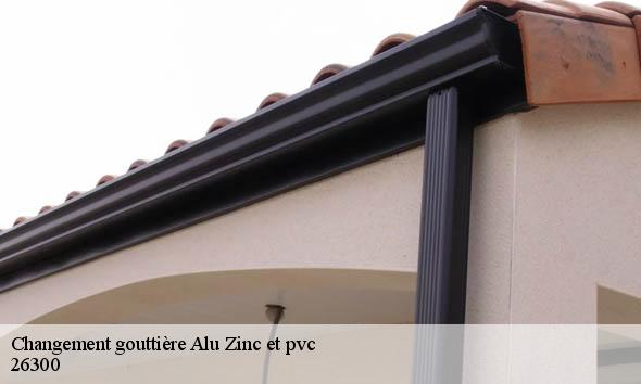 Changement gouttière Alu Zinc et pvc  barbieres-26300 Artisan Laplagne
