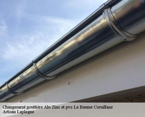 Changement gouttière Alu Zinc et pvc la-baume-cornillane-26120 Artisan Laplagne
