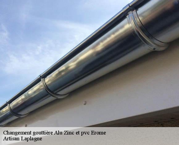Changement gouttière Alu Zinc et pvc  erome-26600 Artisan Laplagne
