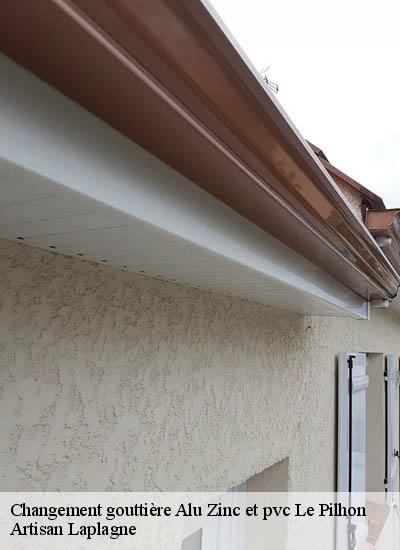 Changement gouttière Alu Zinc et pvc le-pilhon-26310 Artisan Laplagne