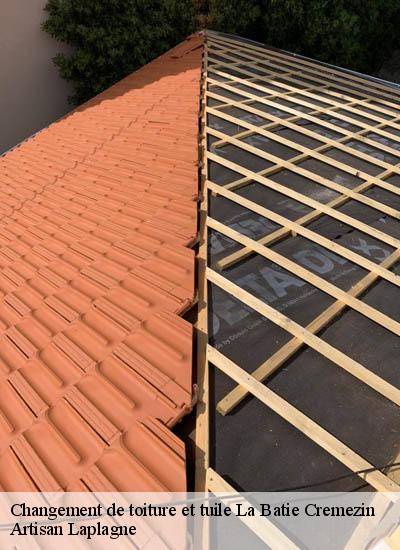 Changement de toiture et tuile  la-batie-cremezin-26310 Artisan Laplagne