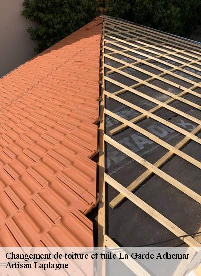 Changement de toiture et tuile  la-garde-adhemar-26700 Artisan Laplagne