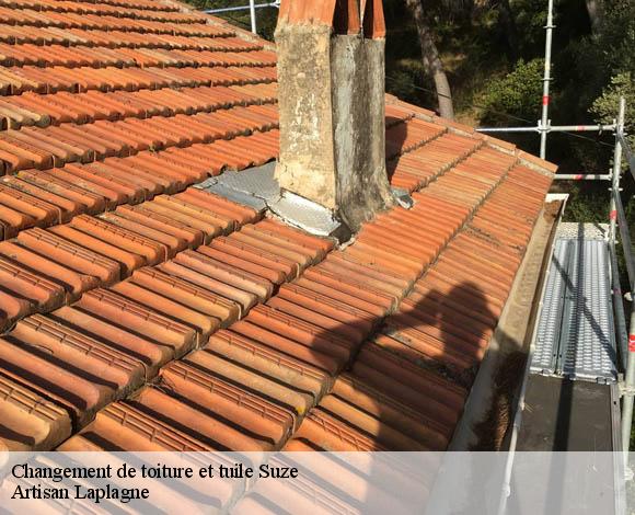 Changement de toiture et tuile  suze-26400 Artisan Laplagne
