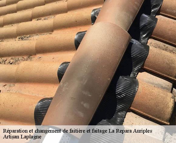 Réparation et changement de faitière et faitage la-repara-auriples-26400 Artisan Laplagne