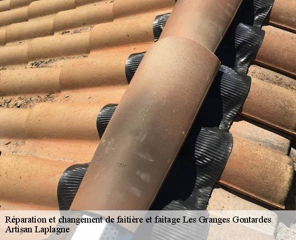 Réparation et changement de faitière et faitage  les-granges-gontardes-26290 Artisan Laplagne